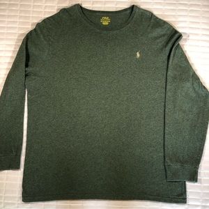 Polo Ralph Lauren Men's Crew Neck Long Sleeve Tee Green Size XXL